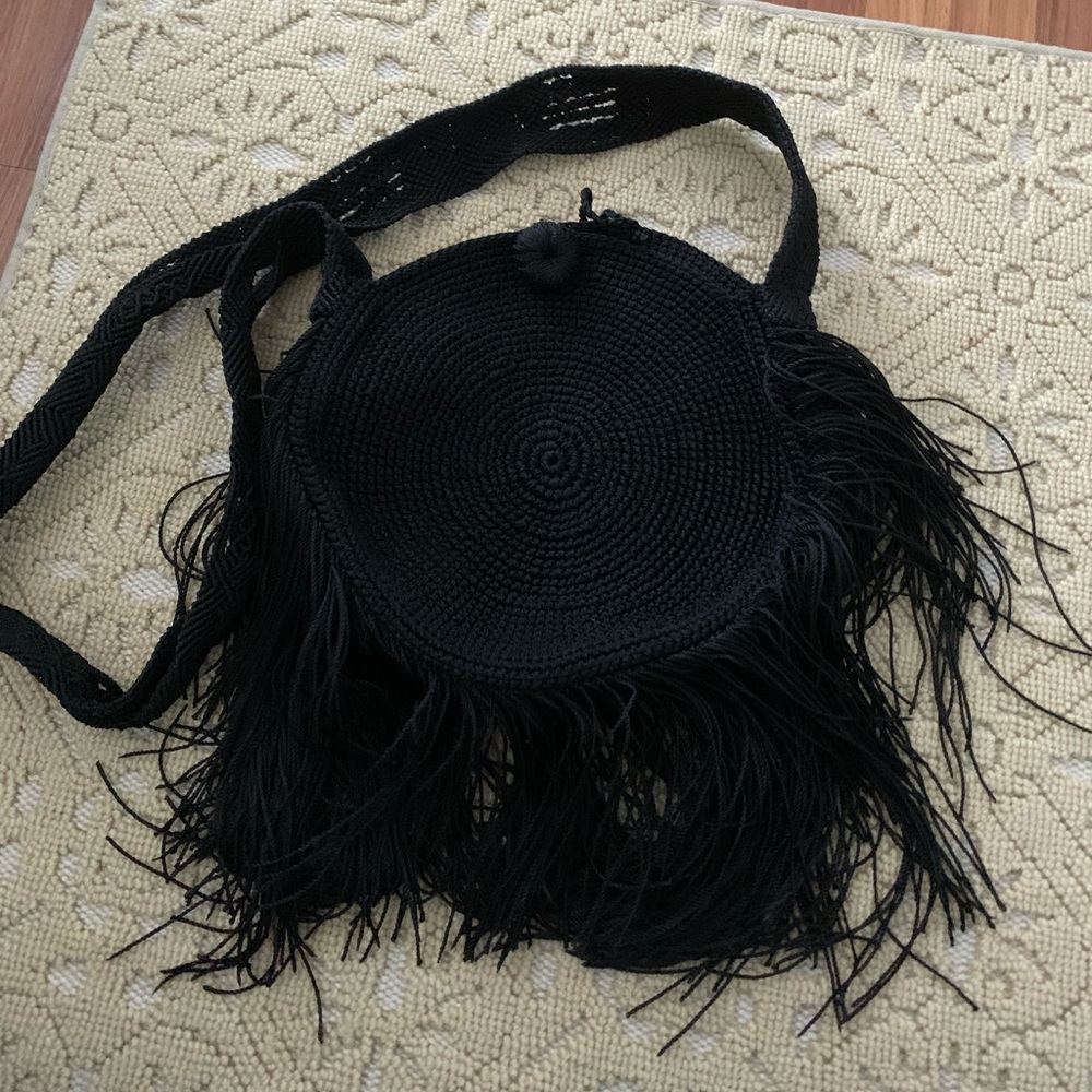 NWOT Crocheted Fringe Crossbody